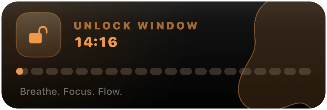 Cascade unlock window Live Activity