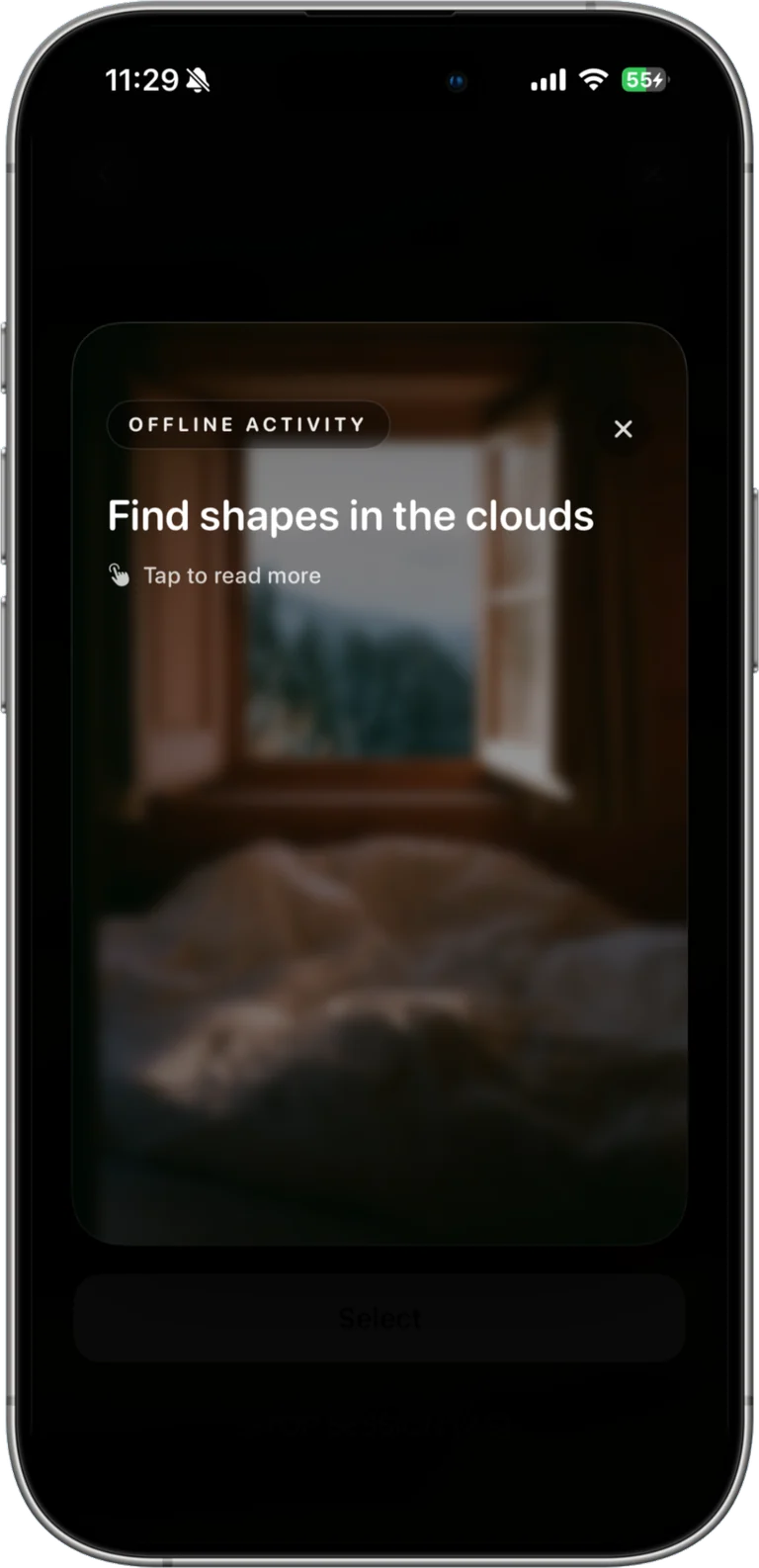 A Cascade offline activity suggestion